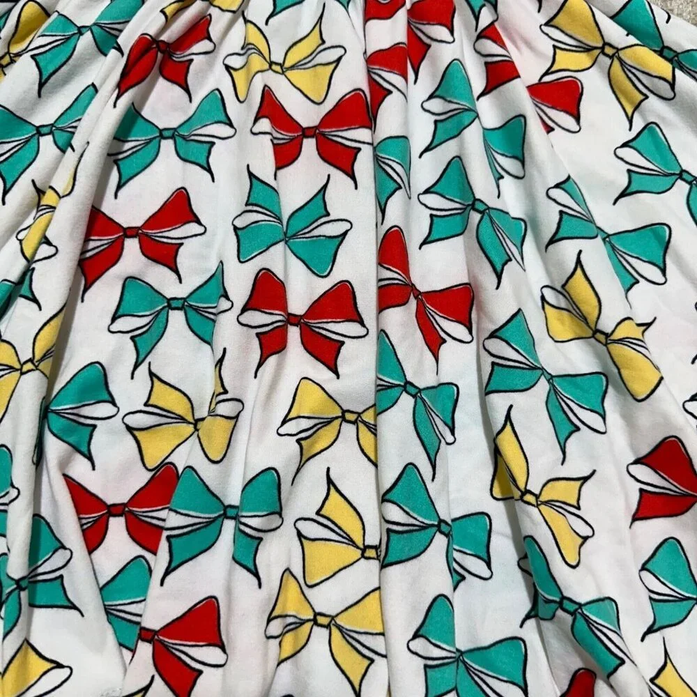 Dot‎ Dot Smile Toddler Girls Size 3/4 Bows Print Sleeveless Tank Twirl Dress NWT